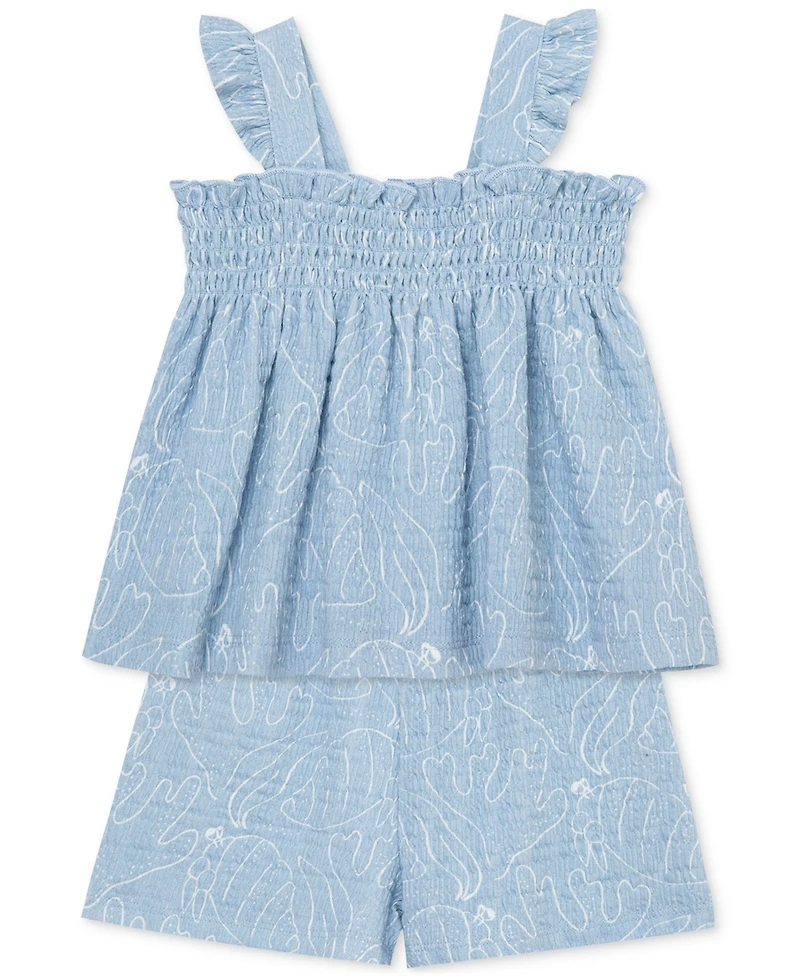 Little Me Baby Girls Seaside Tunic & Shorts, 2 Piece Set