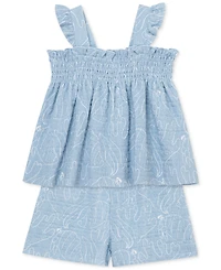 Little Me Baby Girls Seaside Tunic & Shorts, 2 Piece Set