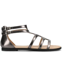 Journee Collection Women's Genneva Zipper Flat Sandals