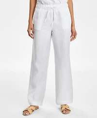 Charter Club Women's 100% Linen Drawstring Pants, Created for Macy's