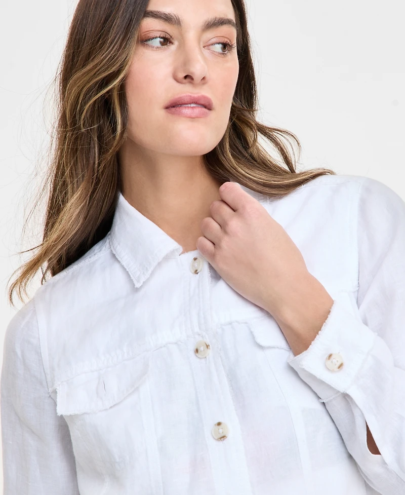 Charter Club Women's 100% Linen Jacket, Created for Macy's