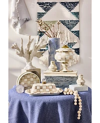 Mackenzie-Childs Mocha Check Curiosity Pot