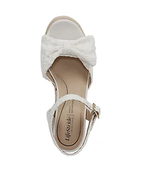 LifeStride Women's Tahlia Open RoundToe Espadrille Wedge Sandals