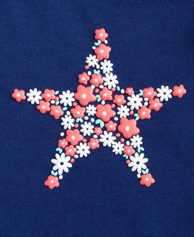 First Impressions Baby Girls Flower Star Graphic T-Shirt, Exclusively at Macy's
