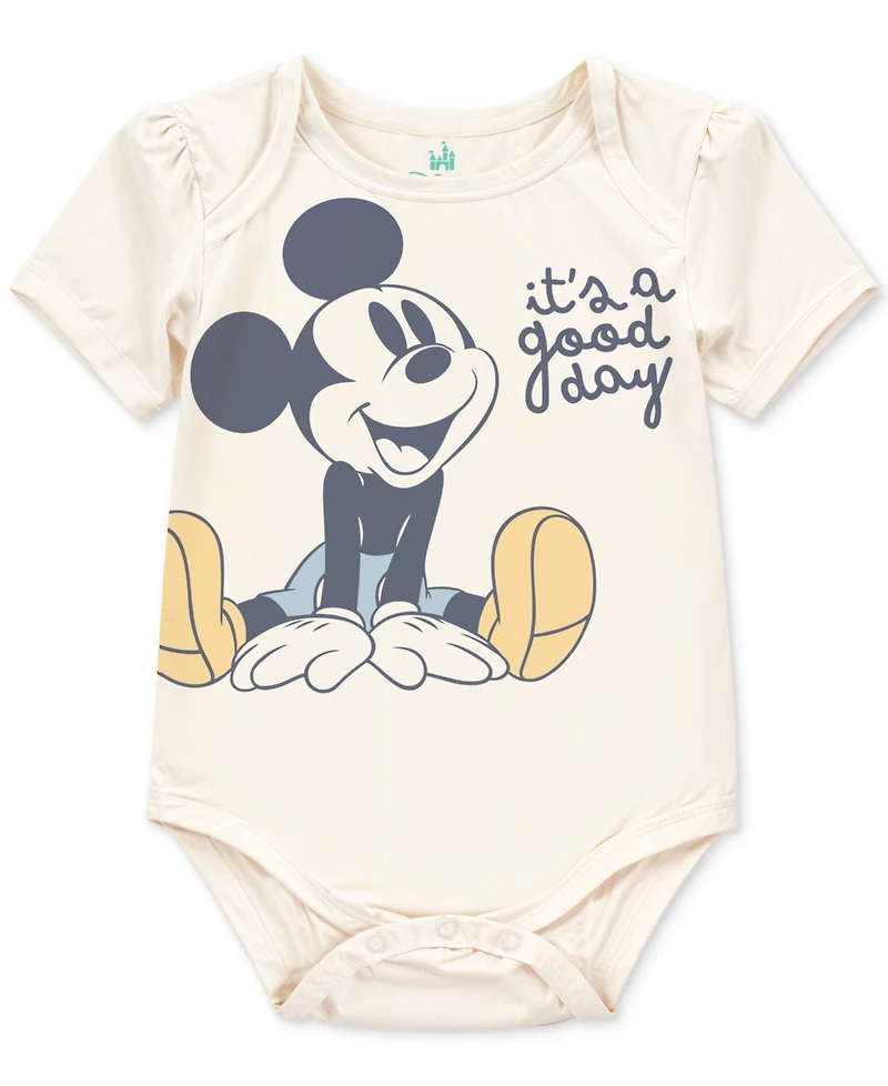 Disney Baby Boys Mickey Mouse Short-Sleeve Bodysuits, Set of 3