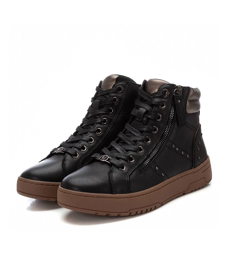 Carmela Collection Leather Sneaker Booties By Xti