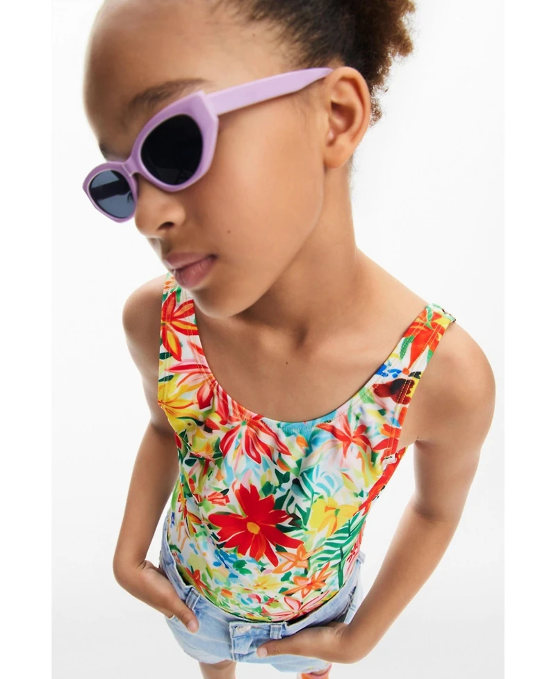 Desigual Girls Girls's Tropical print swimsuit