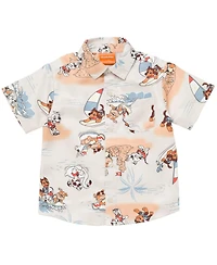 Paw Patrol Little Boys Matching Family Hawaiian Button Down Dress Shirt