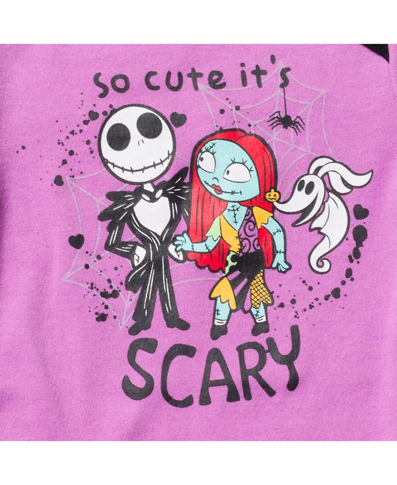 Nightmare Before Christmas Baby Girls Bodysuit Pants and Headband 3 Piece Outfit Set