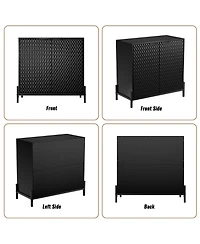 Modern Storage Cabinet with Adjustable Shelves, Accent 2 Doors, Decorative Cabinets for Living Room, Kitchen, Office