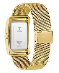 Guess Men's Analog Gold-Tone Steel Mesh Watch, 34mm