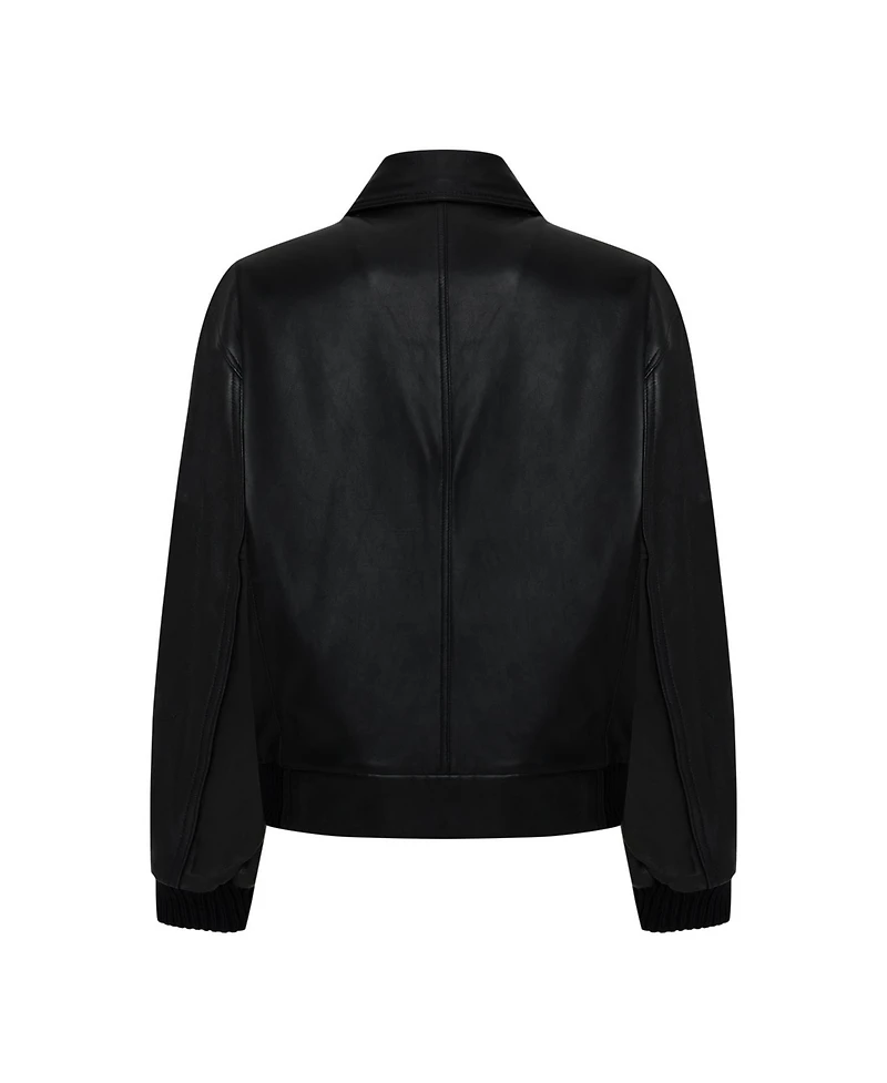 Pcfg Men's Bomber Leather Jacket