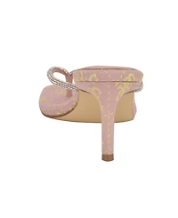 Guess Women's Mayan Rhinestone Thong Kitten Heel Sandals