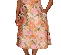 Adrianna Papell Plus Size Floral Jacquard Midi Dress