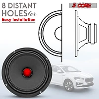 6.5 Inch Midrange Door Speaker 580W Subwoofer w Aluminum Bullet 4 Sub Woofer