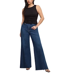 Good American Women's Soft-Tech Good Waist Palazzo Jeans