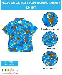Scooby-Doo Scooby Doo Hawaiian Button Down Dress Shirt