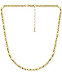 Giani Bernini Polished Bead Link Chain Necklace 16" + 2" extender, 18k gold-plated sterling silver Exclusively at Macy's