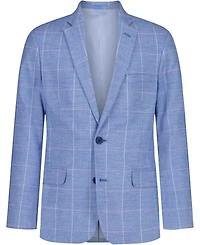 Tommy Hilfiger Big Boys Stretch Regular Fit Windowpane Jacket