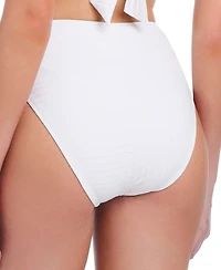 Sanctuary Women's Refresh Rib High-Leg High-Rise Bikini Bottoms