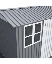 Streamdale 8x10 ft Outdoor Shed Galvanized Steel with 6 Vents and Double Lockable Door