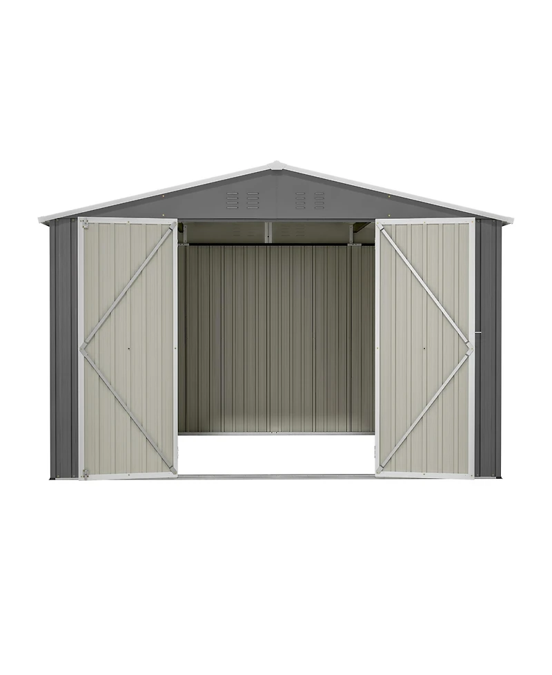 Streamdale 10x10 Metal Storage Shed with Enhanced Frame and Doors