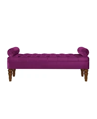 Streamdale Velvet Tufted Bed Bench for Bedroom and Entryway