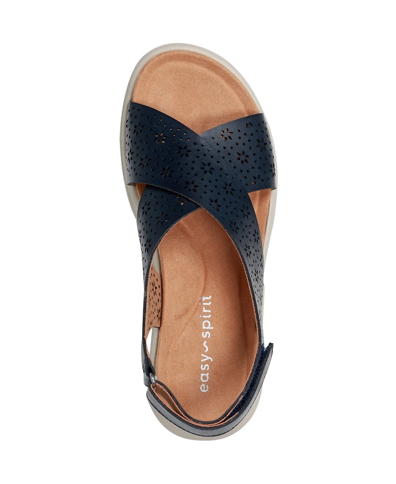 Easy Spirit Women's Amiya Crisscross Lightweight Flat Sandals