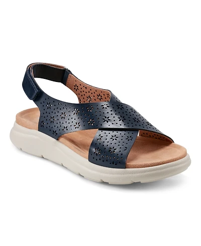 Easy Spirit Women's Amiya Crisscross Lightweight Flat Sandals