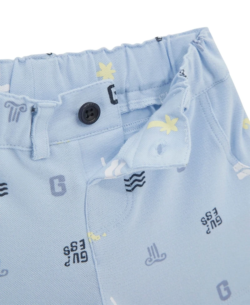 Guess Baby Boys 2-Piece Short Sleeve Stretch Piquet Polo and Set