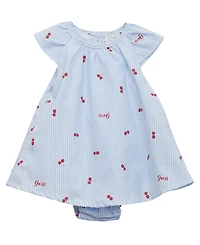 Guess Baby Girls Printed Stretch Poplin Bodysuit Dress