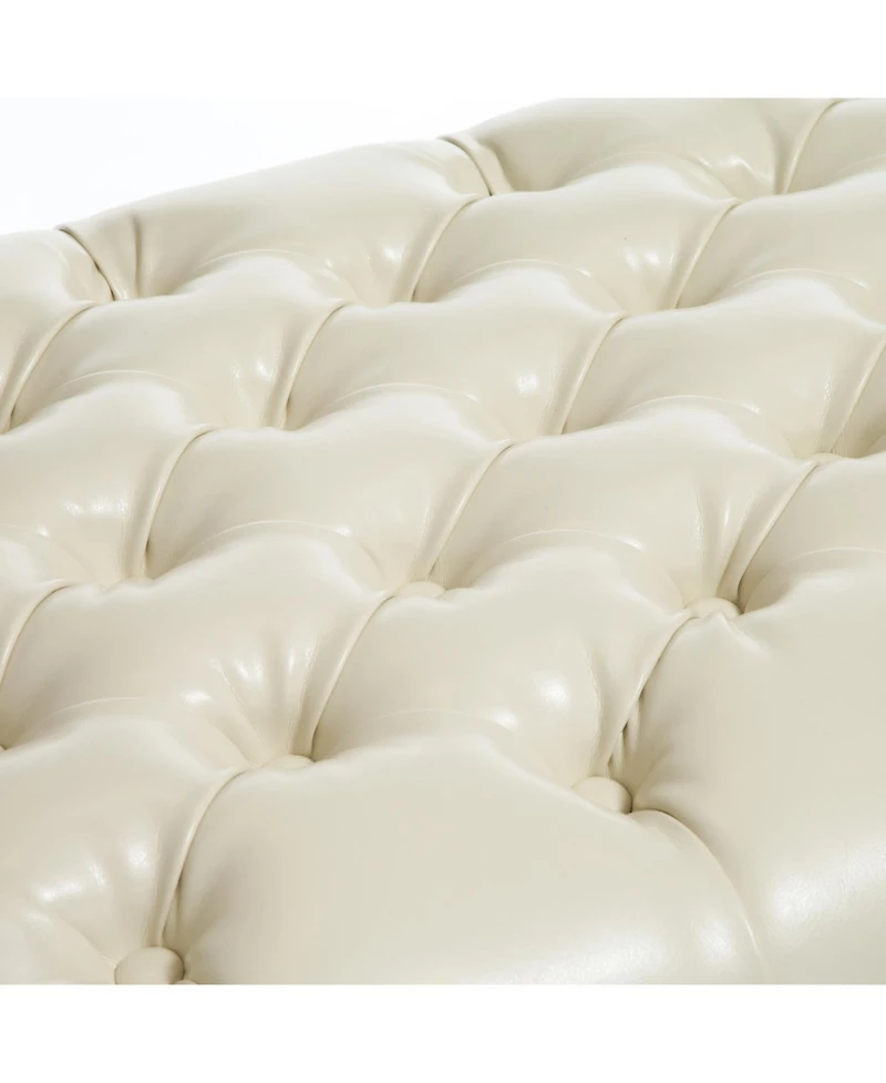 Streamdale Elegant Juliana Ottoman with Ample Storage and Sophisticated Bonded Leather