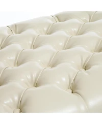 Streamdale Elegant Juliana Ottoman with Ample Storage and Sophisticated Bonded Leather