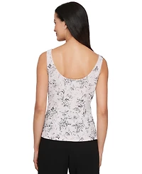 Alex Evenings Women's Floral Jacquard Jacket & Shell Set