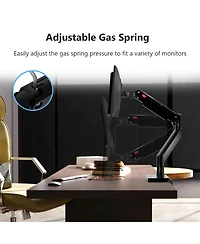 Z-edge MS05 Single Mount Stand Arm, Supports 22"- 40" monitors and 26 lbs, 360° Adjustable, standards 75x75mm/100x100mm, Clamp & Gromme