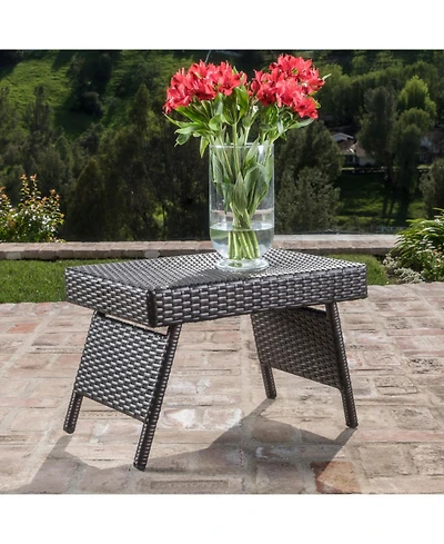 Streamdale Rattan Wicker Outdoor Accent Table Elevate Your Patio Ambiance