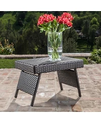 Streamdale Rattan Wicker Outdoor Accent Table Elevate Your Patio Ambiance