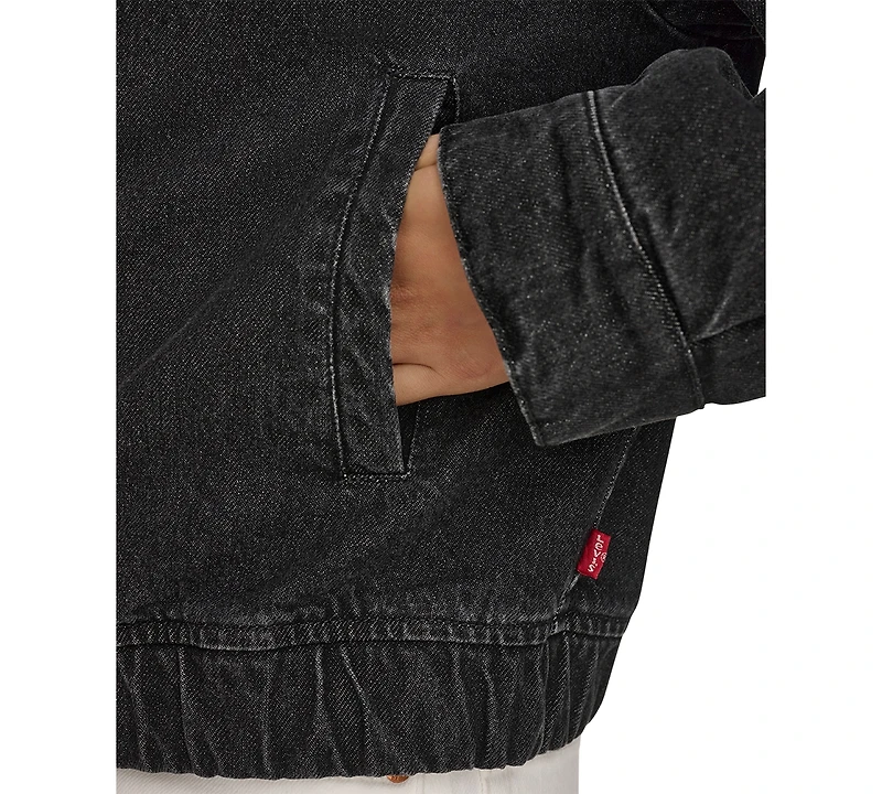 Levi's Women's Western Zip-Front Denim Bomber Jacket