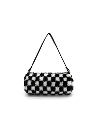 Like Dreams Jordan Checkered Faux Fur Small Shoulder Bag