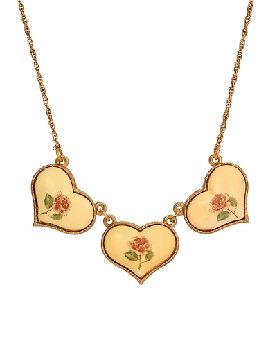 2028 Enamel Multi Heart Collar Necklace