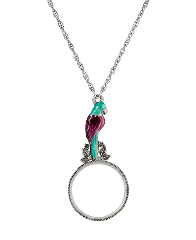 2028 Enamel Parrot Magnifier Necklace
