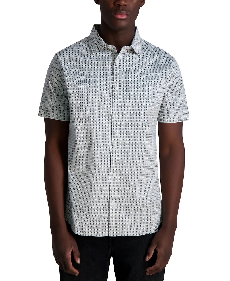Karl Lagerfeld Paris Men's All-Over K-Logo Shirt