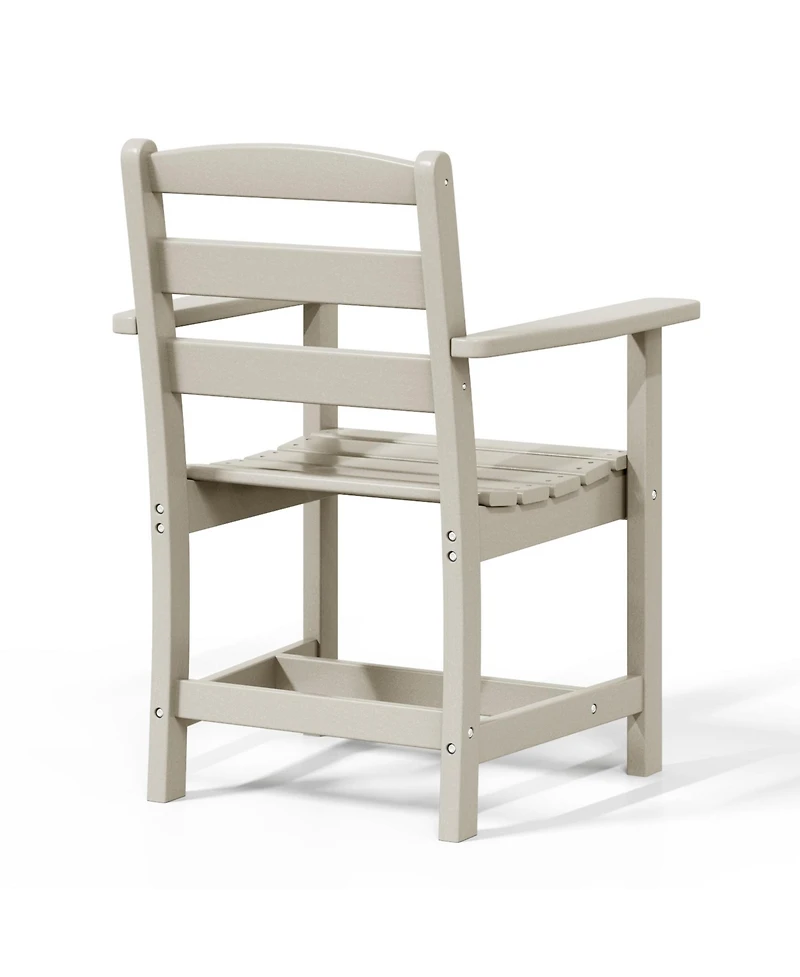 Outdoor Hdpe Patio Classic Dining Arm Chair