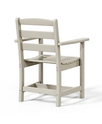 Outdoor Hdpe Patio Classic Dining Arm Chair