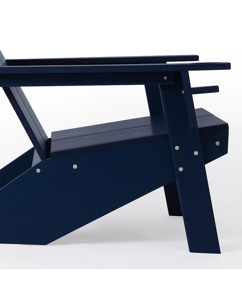 Outdoor Hdpe Modern Adirondack Chair with Cup Holder