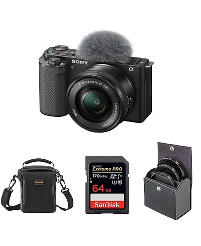 Sony Sony Zv-E10 Aps-c Mirrorless Interchangeable Lens Vlogging Camera with 16-50mm Lens, Black
