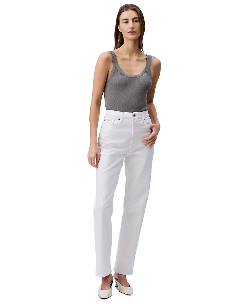Calvin Klein Jeans Women's High-Rise Straight-Leg Stretch Denim