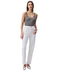 Calvin Klein Jeans Women's High-Rise Straight-Leg Stretch Denim