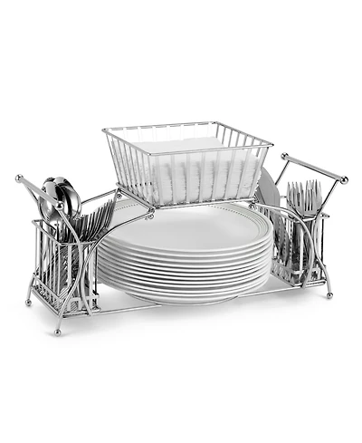 Sorbus 4 Section all-in-one Buffet Utensil Caddy - Ideal for Dining Table, Party, Buffet, Kitchen, Entertaining