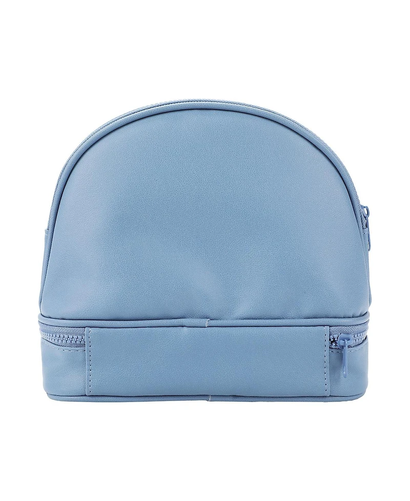 Disney Stitch Big Face Blue Zippered Dome Cosmetic Case